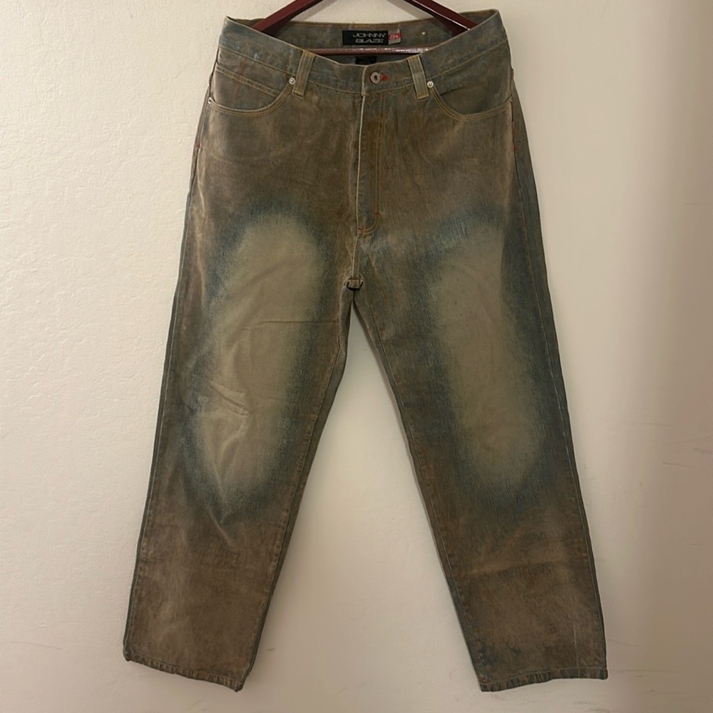 Johnny Blaze Baggy Vintage Hip Hop 5star Jeans. Gently warn with 34 inch inseam.